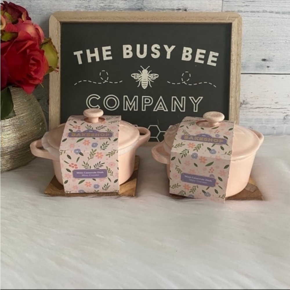 The Bake Shop Light Pink Cocotte Set Of 2
